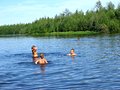 [Эльдиканцы] Детвора в озере (нефтебазовском)